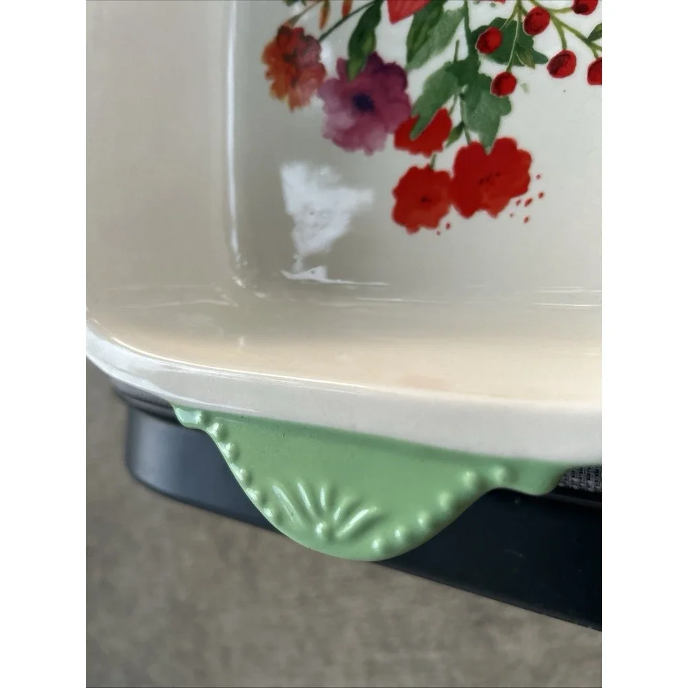 Pioneer Woman Rectangular Stoneware Christmas Merry Meadows Casserole Dish